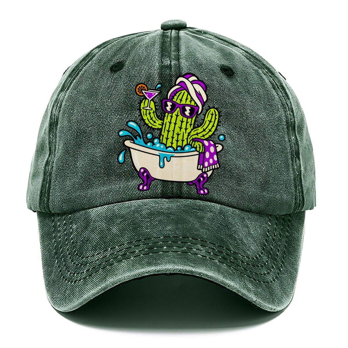 Cactus In A Bathtub Crazy Styles Classic Cap – Forest Mist