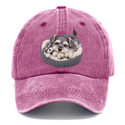 Miniature Schnauzer Silhouette Classic Cap – Dusty Rose