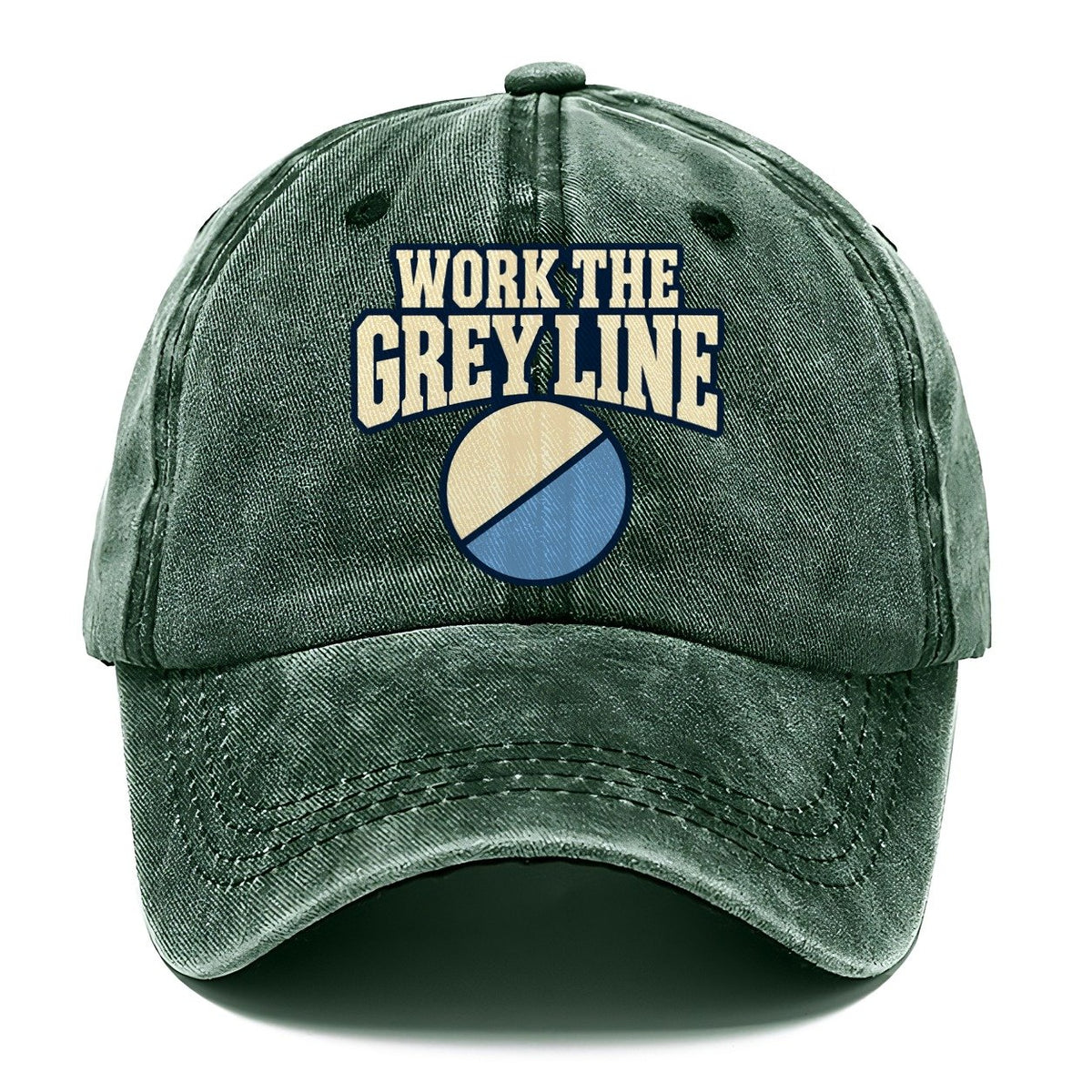 Work The Grey Line Amateur Radio Classic Cap – Forest Mist