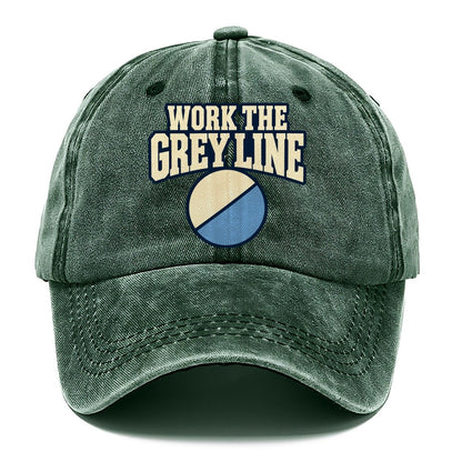 Work The Grey Line Amateur Radio Classic Cap – Forest Mist