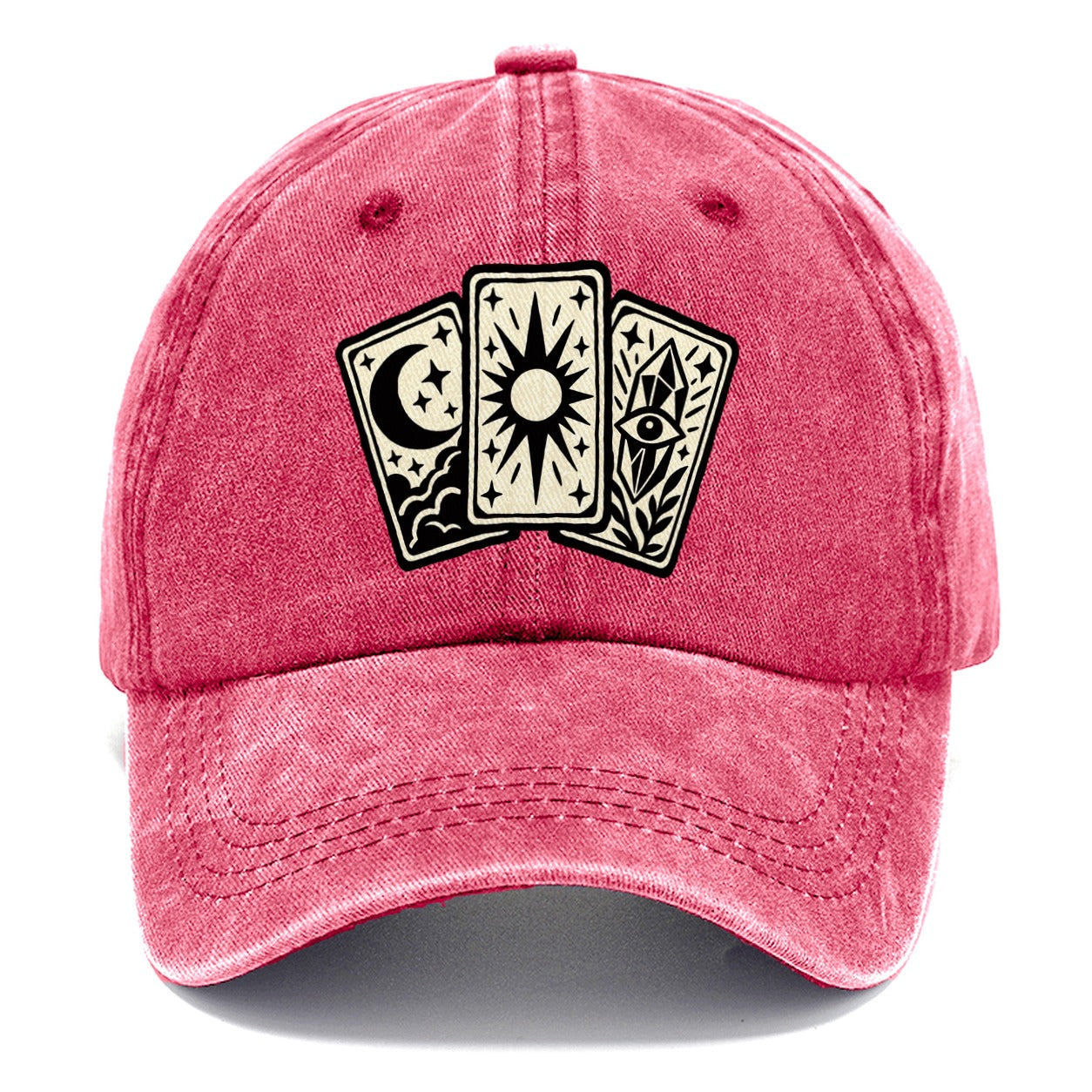 Three Fanned Tarot Cards Witch Magic Classic Cap – Pomegranate Blush