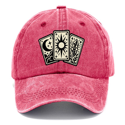 Three Fanned Tarot Cards Witch Magic Classic Cap – Pomegranate Blush
