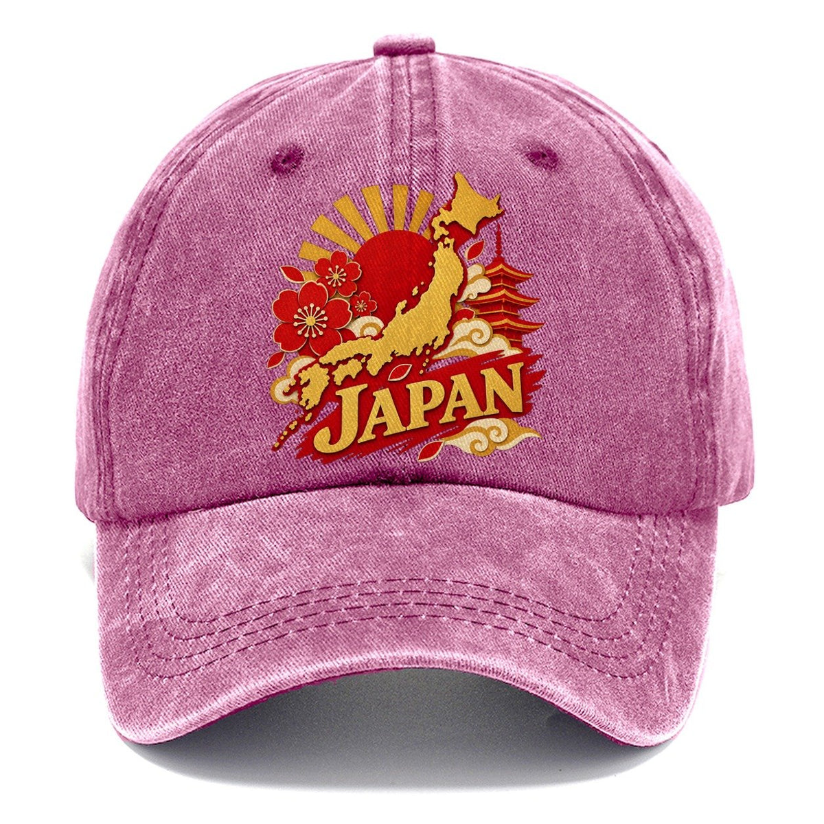 Japan Rising Sun Map Classic Cap – Dusty Rose