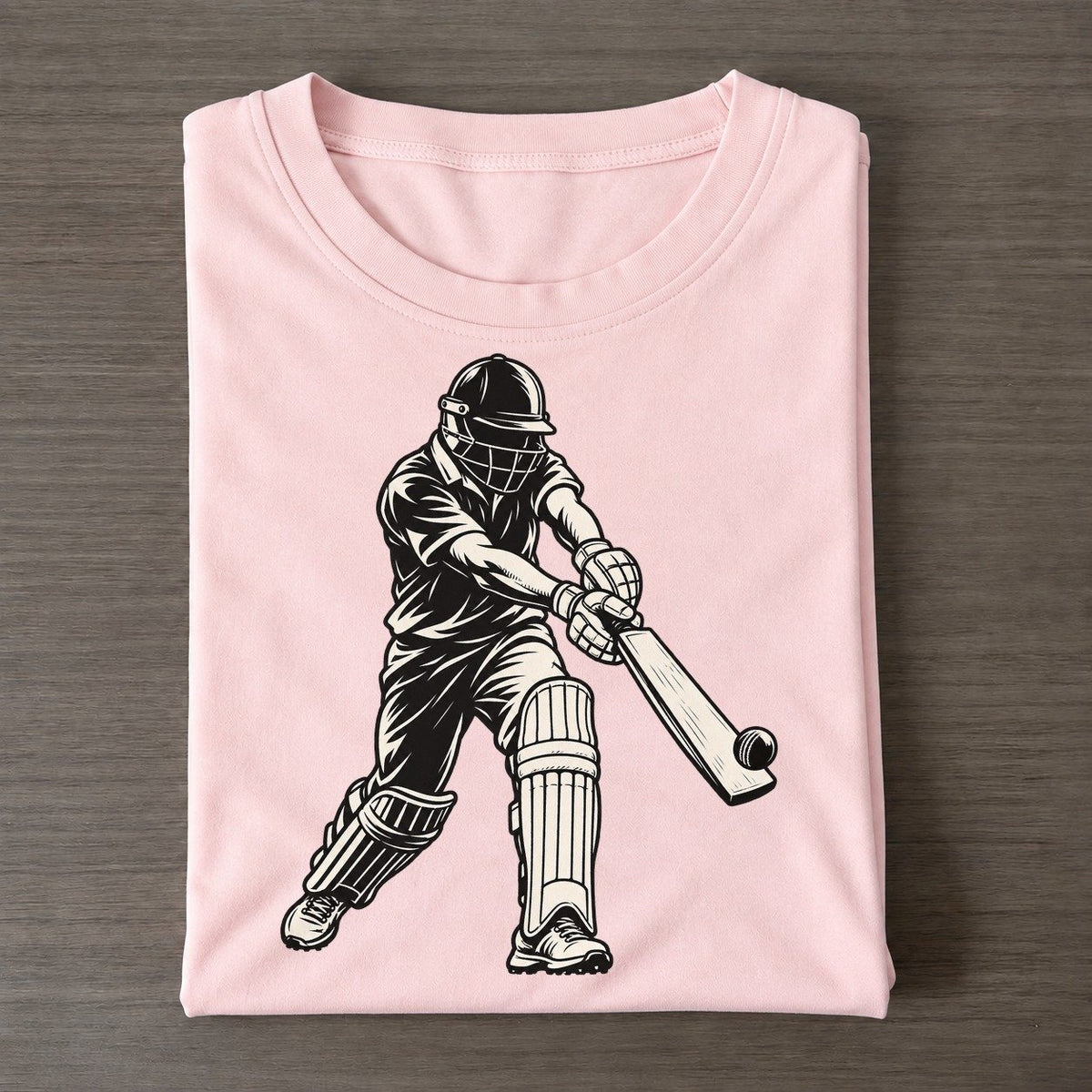 Cricket Batter Cover Drive Global Sports Ink Figures Classic T-shirt – Pink