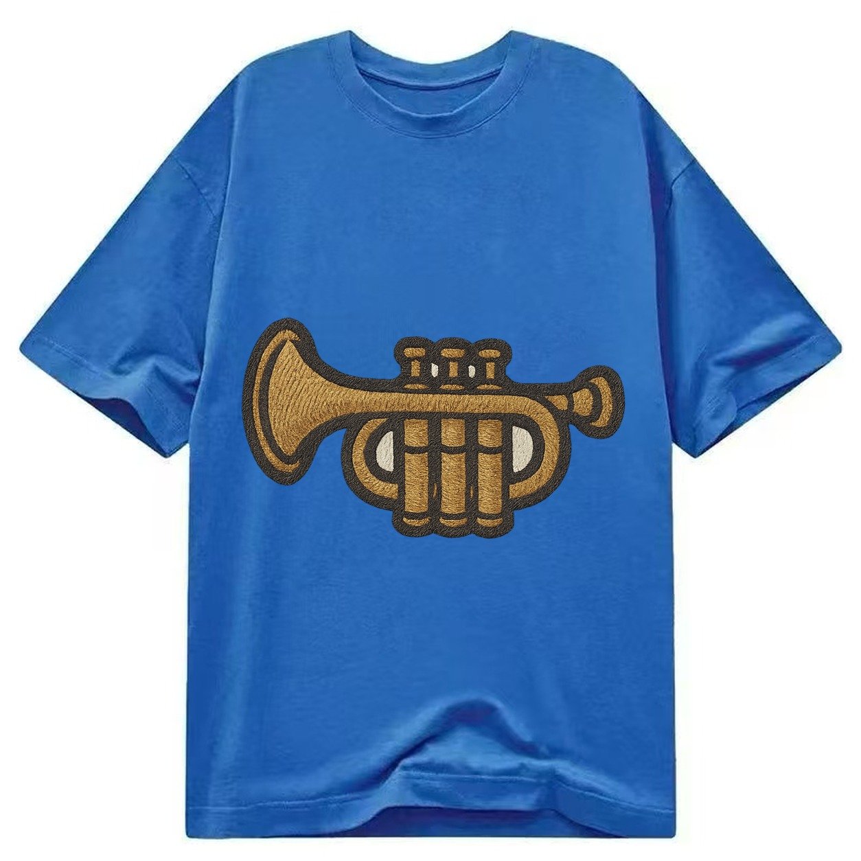 Trumpet Brass Trumpet With Valves And Mouthpiece Classic T-shirt – Blue