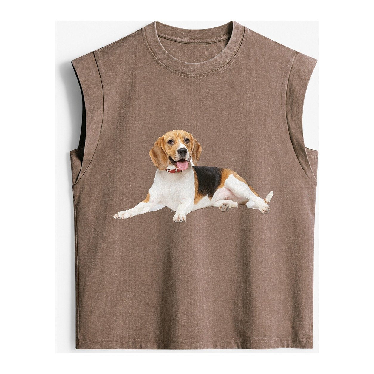 Beagle Vintage Washed Tank – Brown