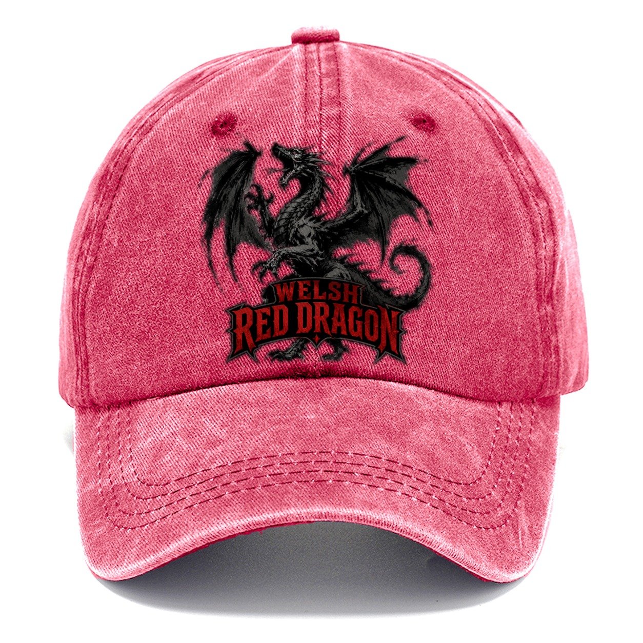 Welsh Dragon Gestural Marks Classic Cap – Pomegranate Blush