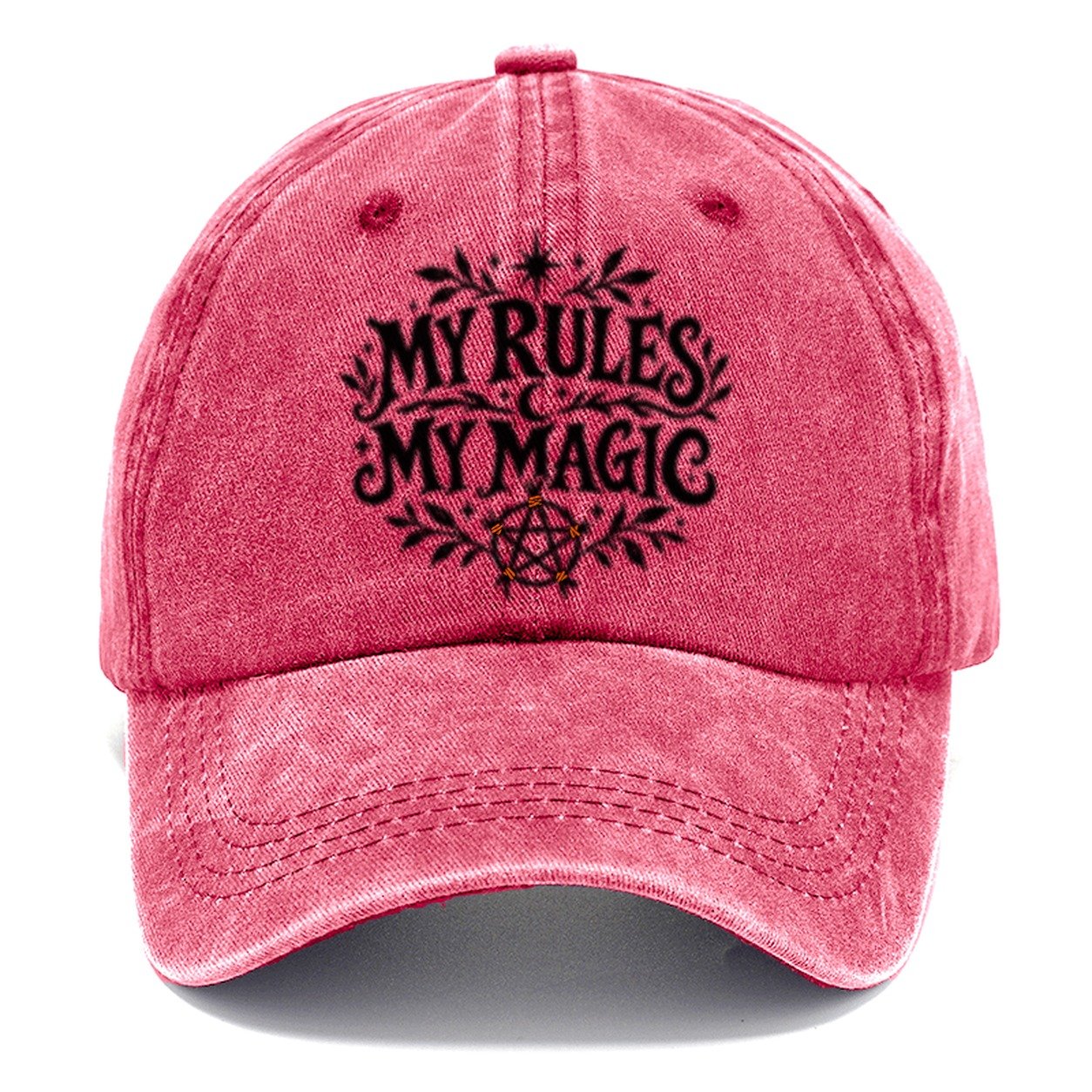 My Rules My Magic Slogan Witch Magic Classic Cap – Pomegranate Blush