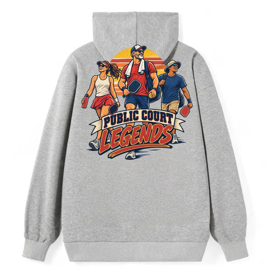 Public Court Legends Pickleball Life Classic Pullover Hoodie – Grey