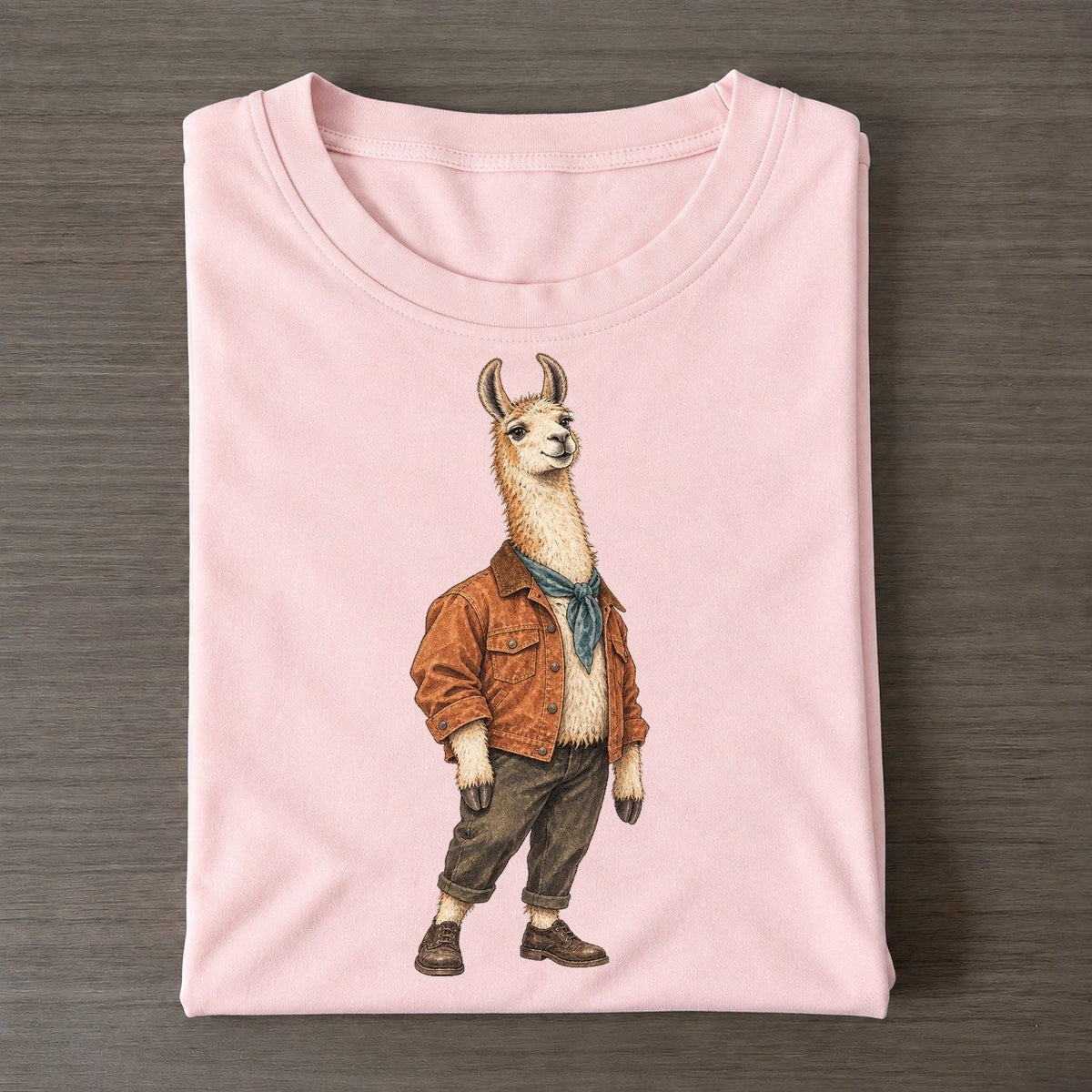 Llama Wardrobe Portrait Wild Wardrobe Portraits Classic T-shirt – Pink