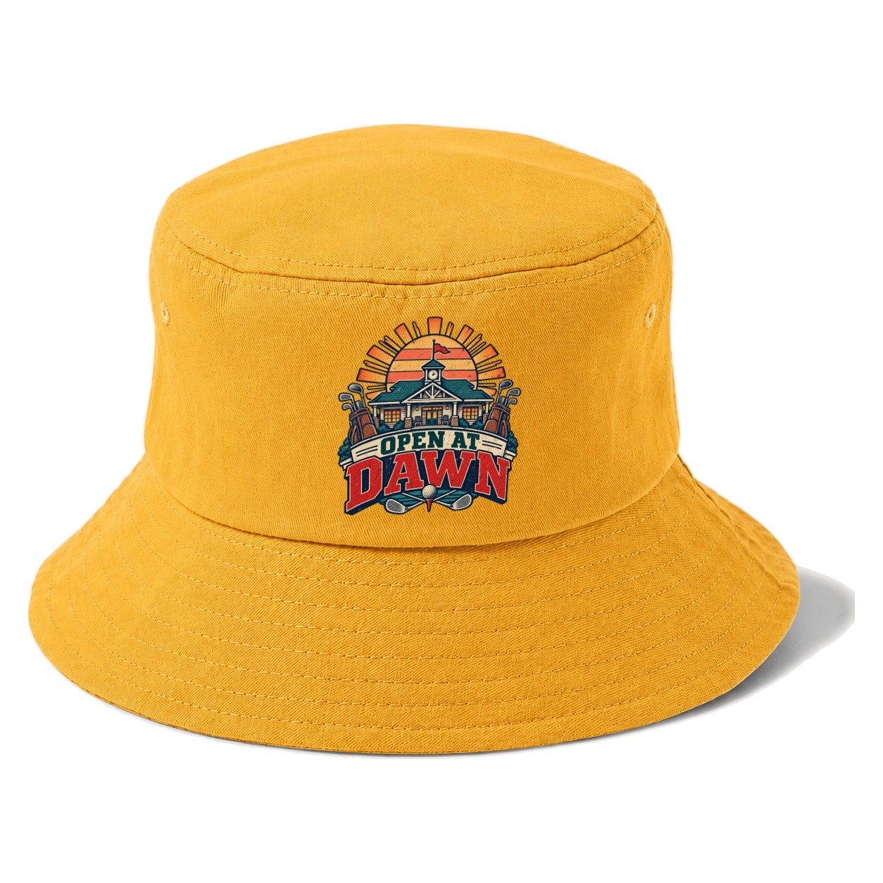 Open At Dawn Golf Life Bucket Hat – Golden Harvest