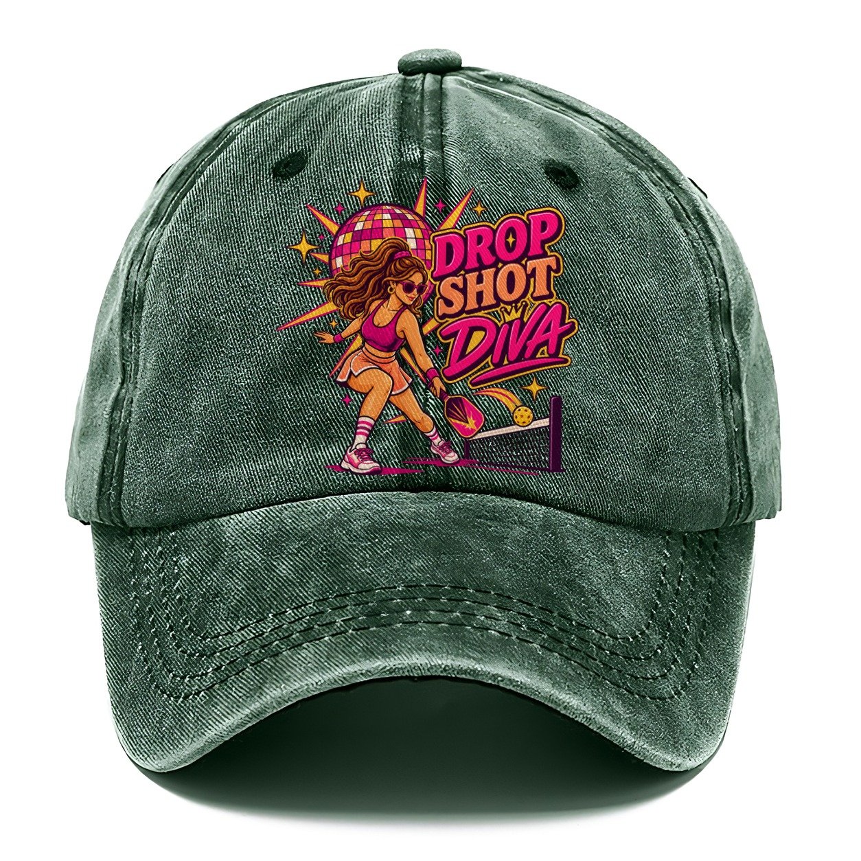 Drop Shot Diva Pickleball Life Classic Cap – Forest Mist