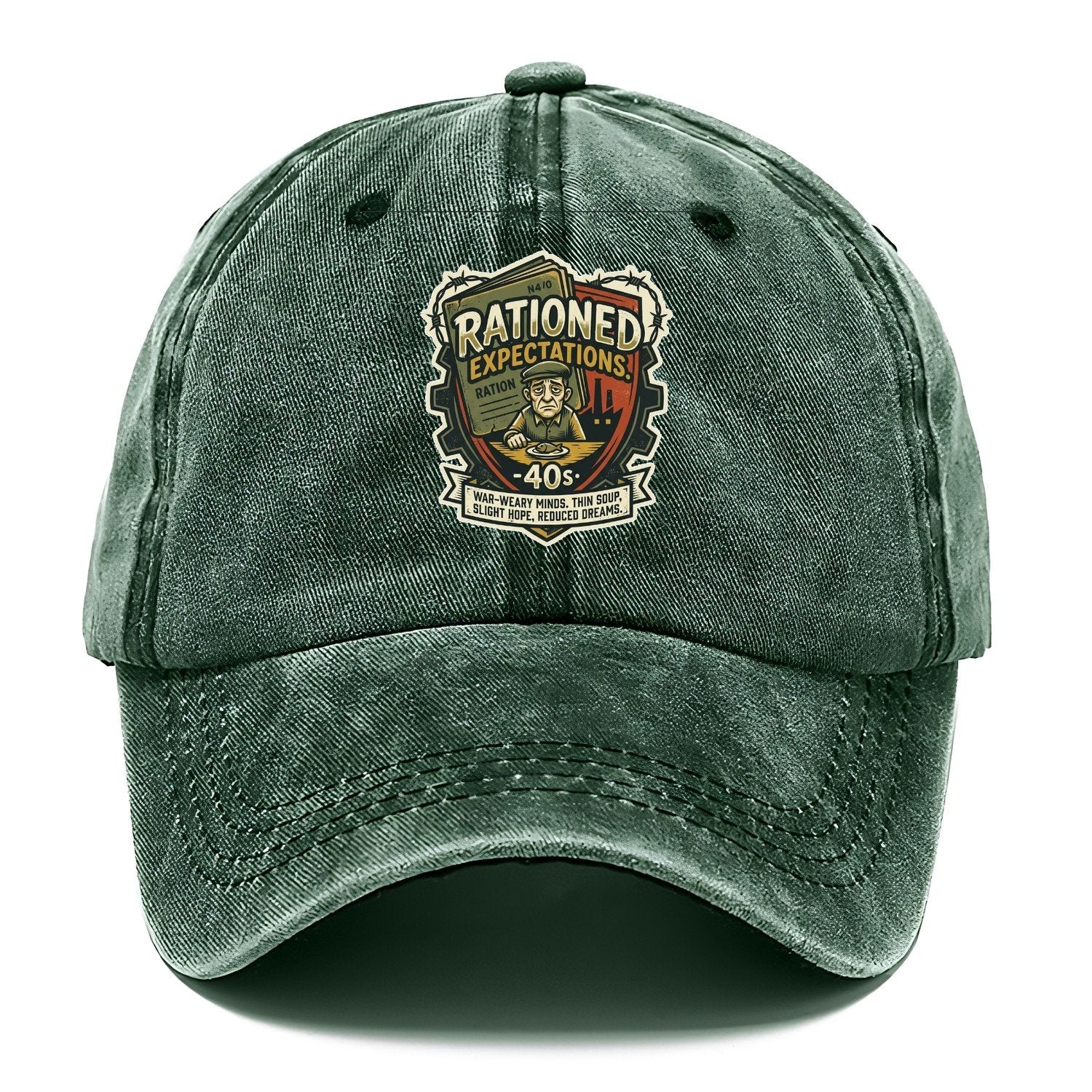 Rationed Expectations 40s Classic Cap – Forest Mist