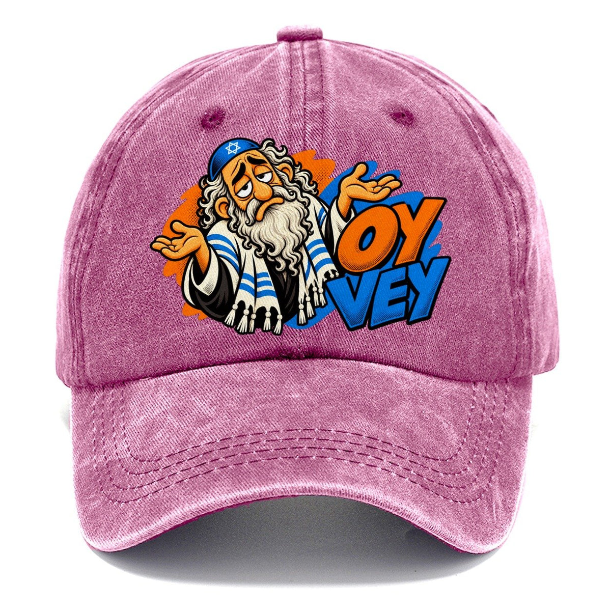 Oy Vey Drama Judaism Heritage Pop Art Classic Cap – Dusty Rose