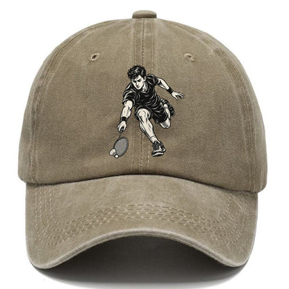 Badminton Defensive Dive Global Sports Ink Figures Classic Cap – Warm Sand