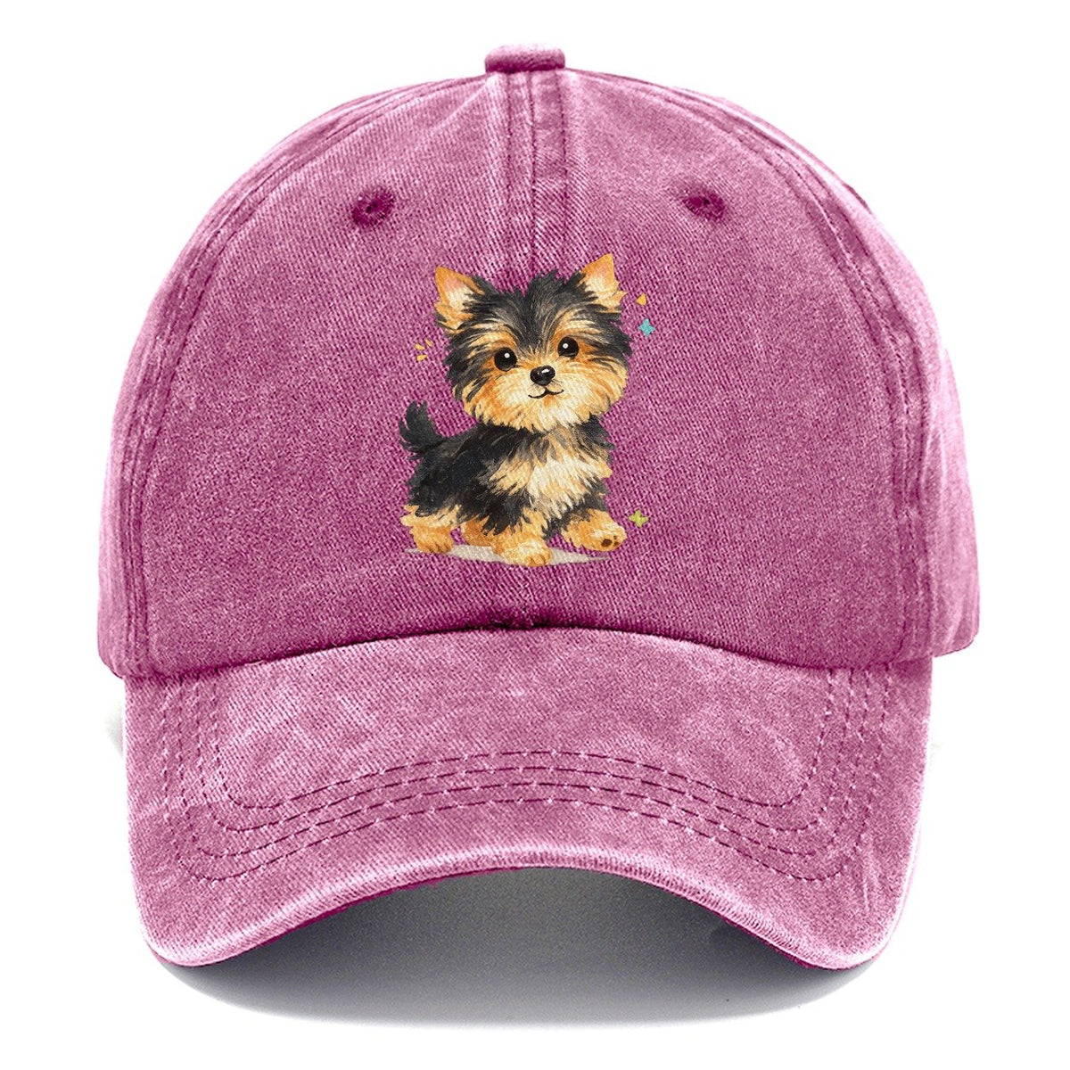 Yorkie Puppy with Sparkles Classic Cap – Dusty Rose