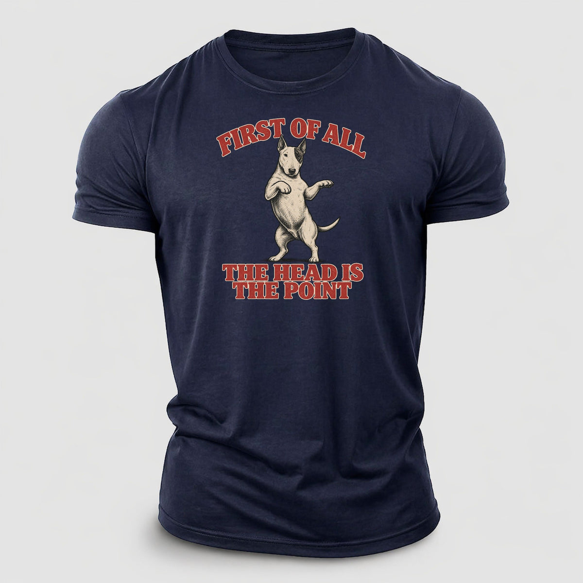 Bull Terrier Dog Declarations Cotton T-Shirt – Navy
