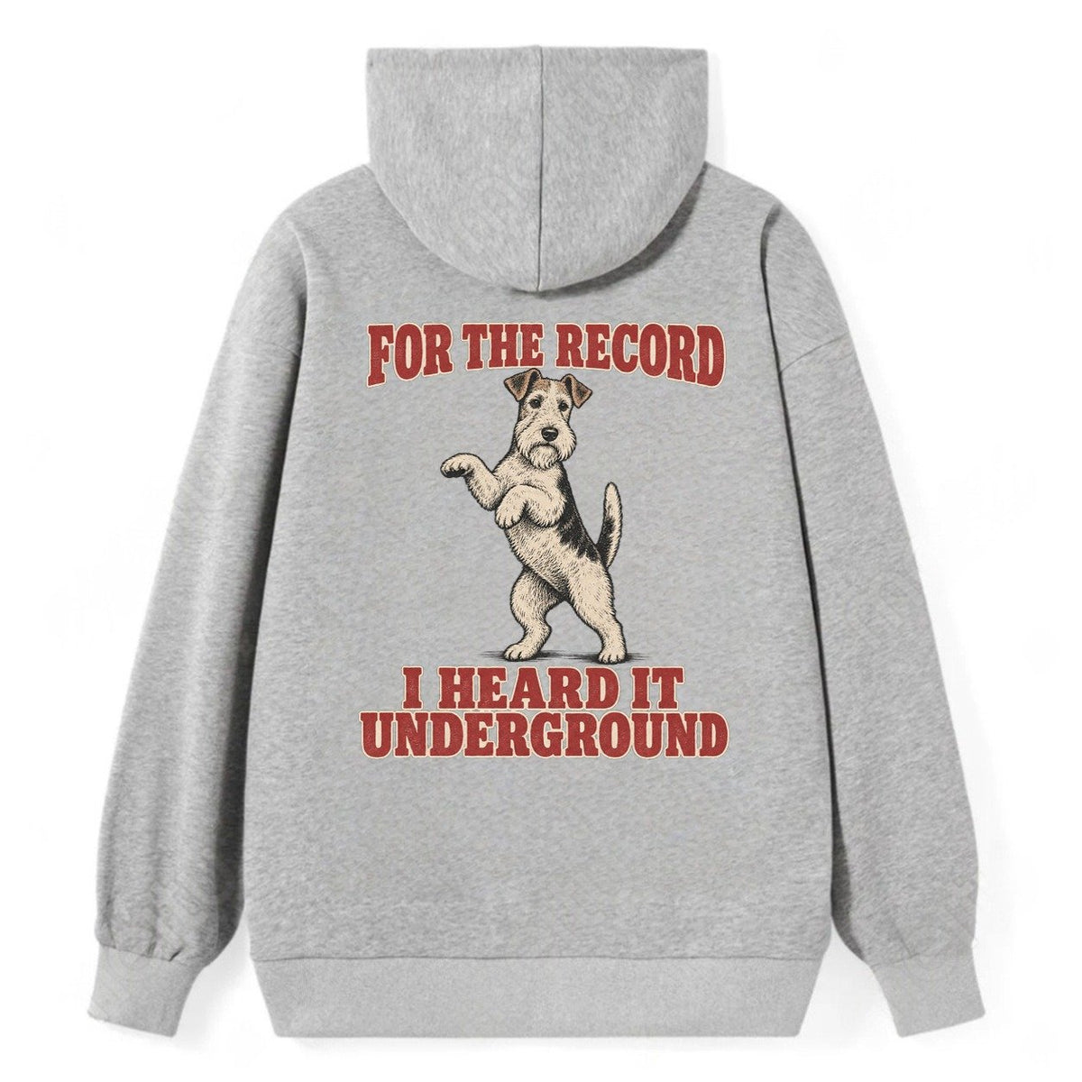 Wire Fox Terrier Dog Declarations Classic Pullover Hoodie – Grey