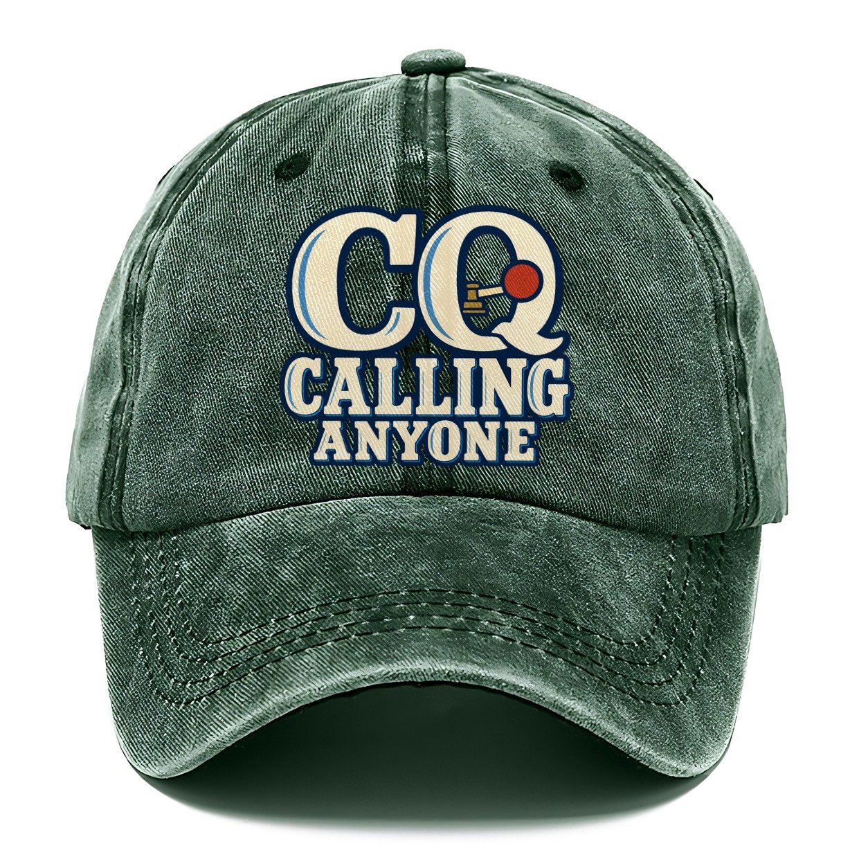Cq Calling Anyone Amateur Radio Classic Cap – Forest Mist