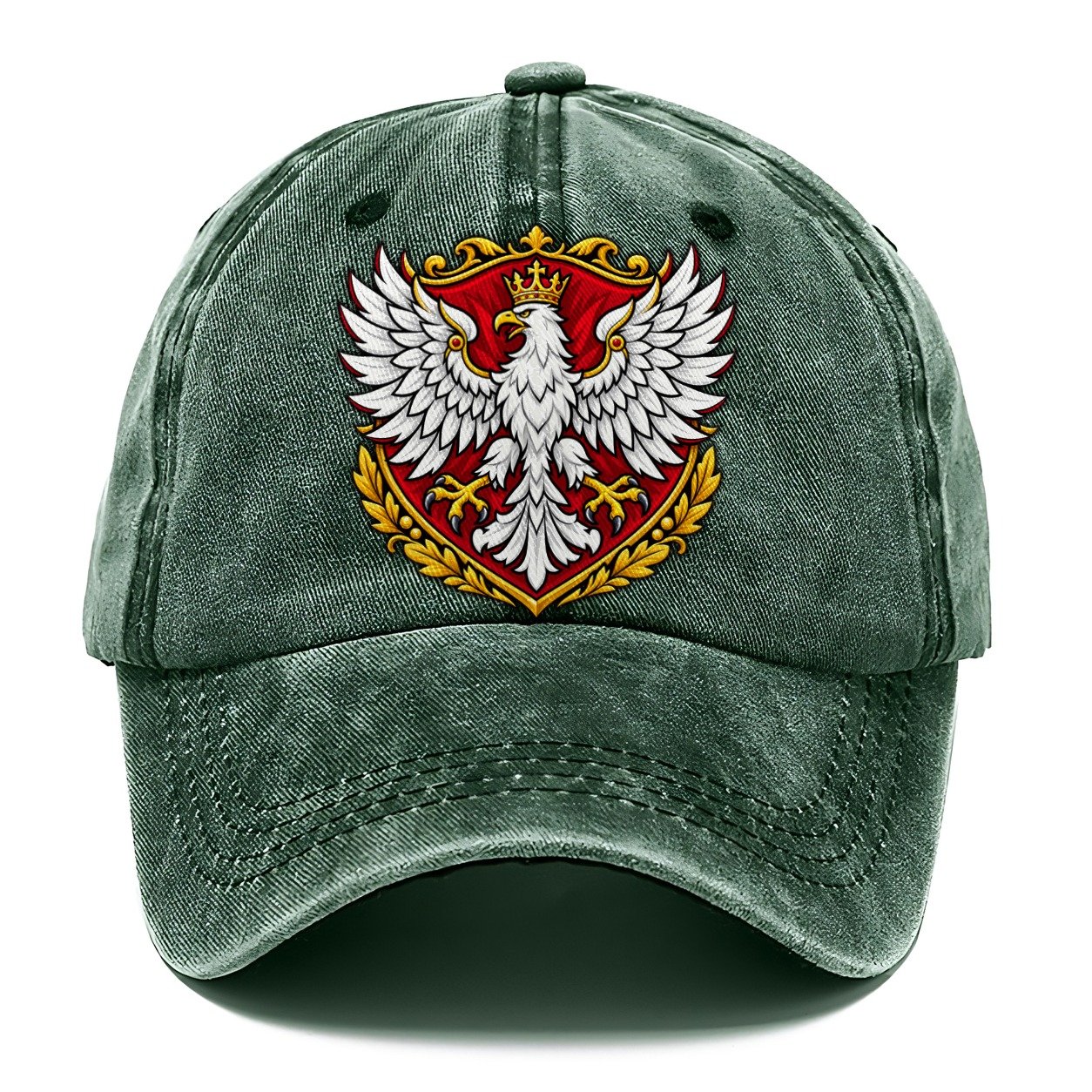 Poland Heraldic Crest Country Logos Classic Cap – Forest Mist