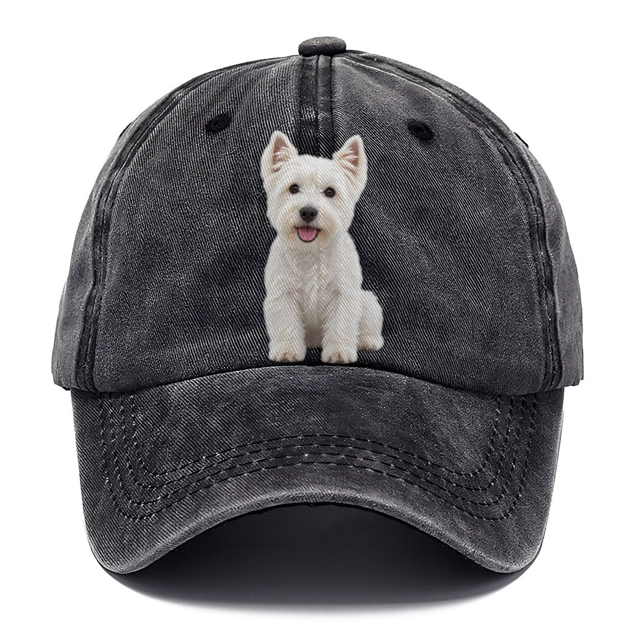 West Highland White Terrier Westie Sitting Top Breeds Classic Cap – Graphite