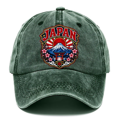 Japan Retro Badge Country Logos Classic Cap – Forest Mist