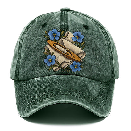 Ulster Linen Shuttle And Flax Uk Culture Heritage Classic Cap – Forest Mist