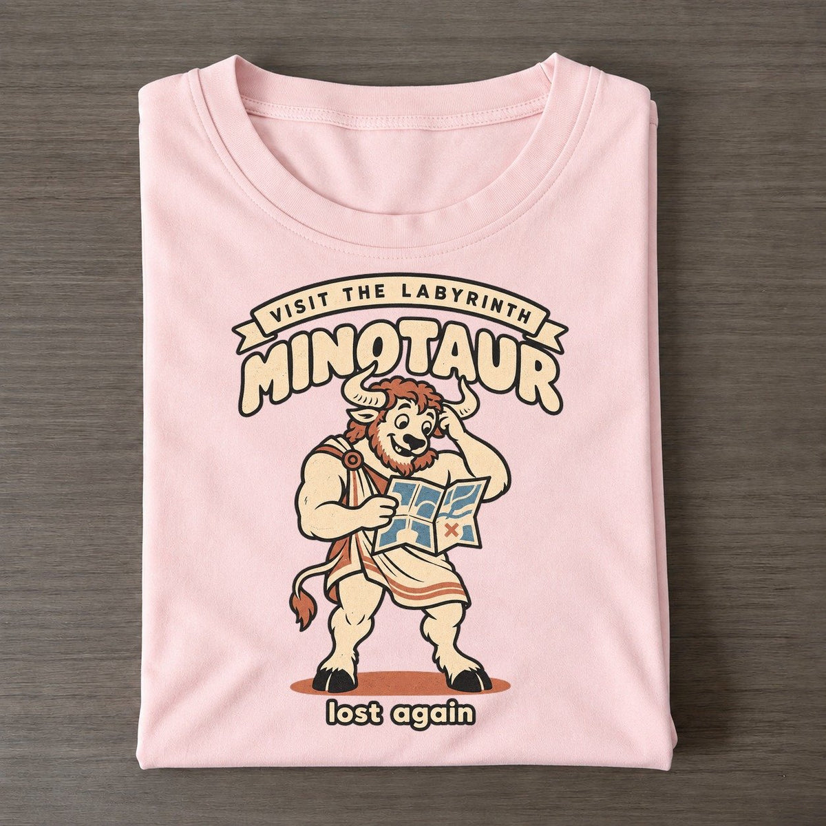 Minotaur Olympus Gift Shop Classic T-shirt – Pink