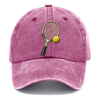 Tennis Racket Ball Balance Pastimes Companions Classic Cap – Dusty Rose