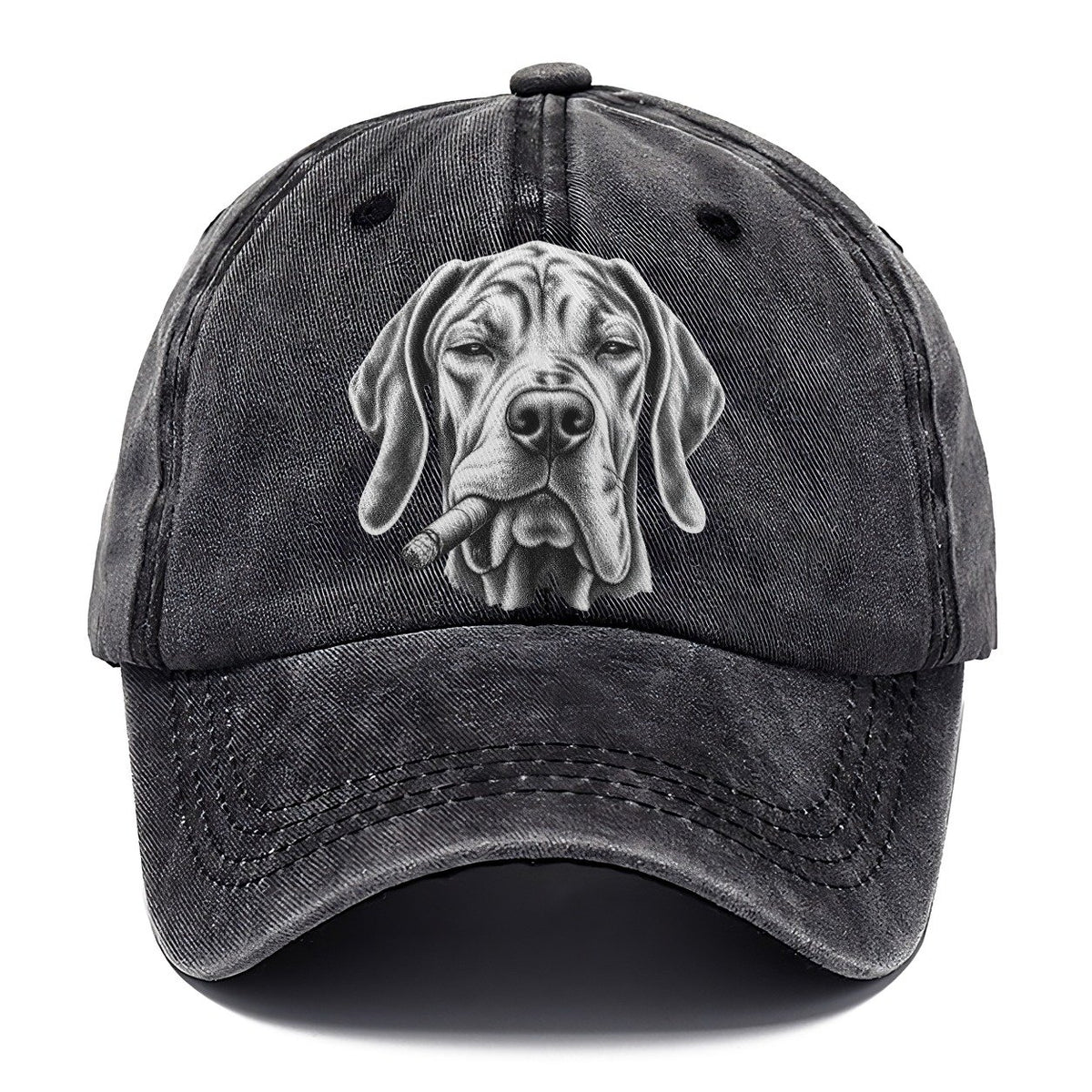 Great Dane A Lit Cigar Smoking Dogs Smoking Dogs Portraits Classic Cap – Graphite