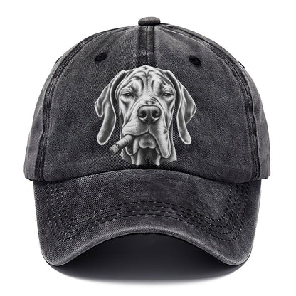 Great Dane A Lit Cigar Smoking Dogs Smoking Dogs Portraits Classic Cap – Graphite