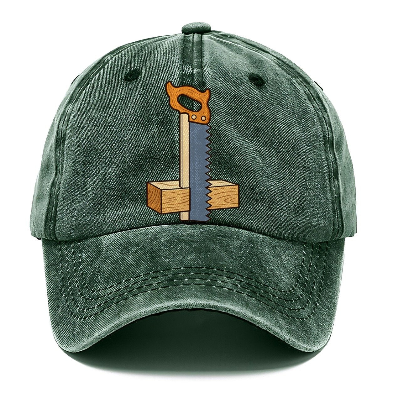Saw Tooth Silhouette Woodworking Classic Cap – Forest Mist
