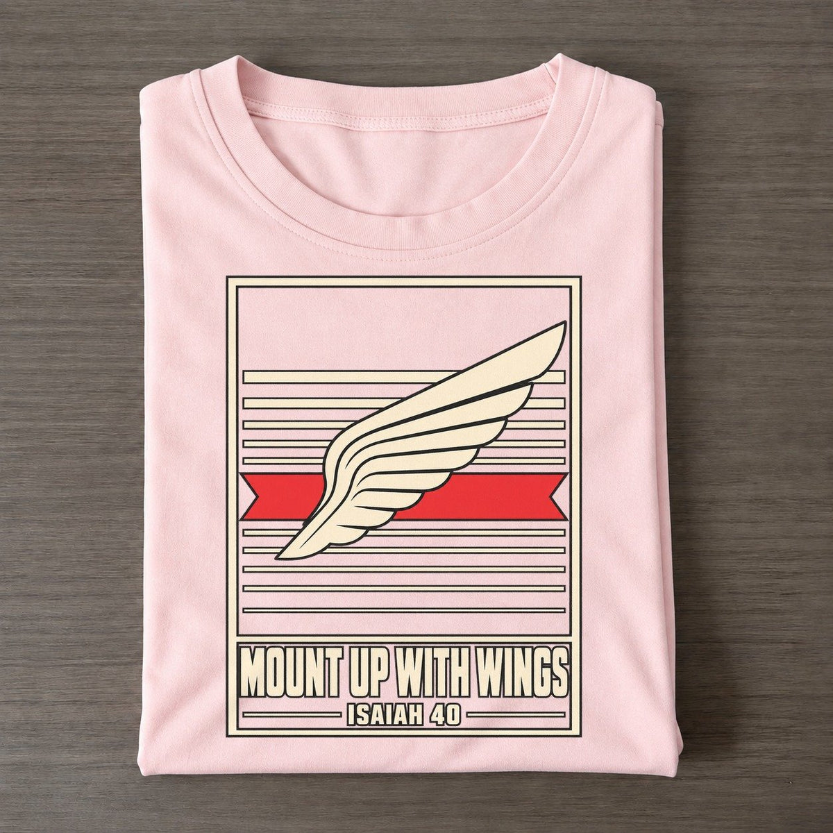 Mount Up With Wings Pit Board Parables Classic T-shirt – Pink