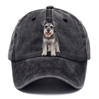 Miniature Schnauzer Standing Top Breeds Classic Cap – Graphite