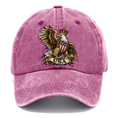 Crowned Eagle USA Shield Classic Cap – Dusty Rose