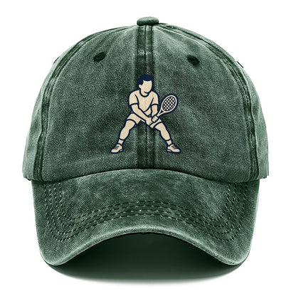 Return Of Serve Stance Tennis Match Rituals Classic Cap – Forest Mist