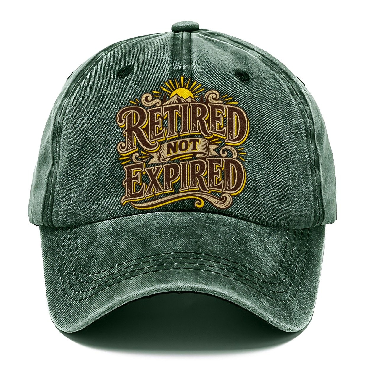 Retired Not Expired Retired Living Classic Cap – Forest Mist