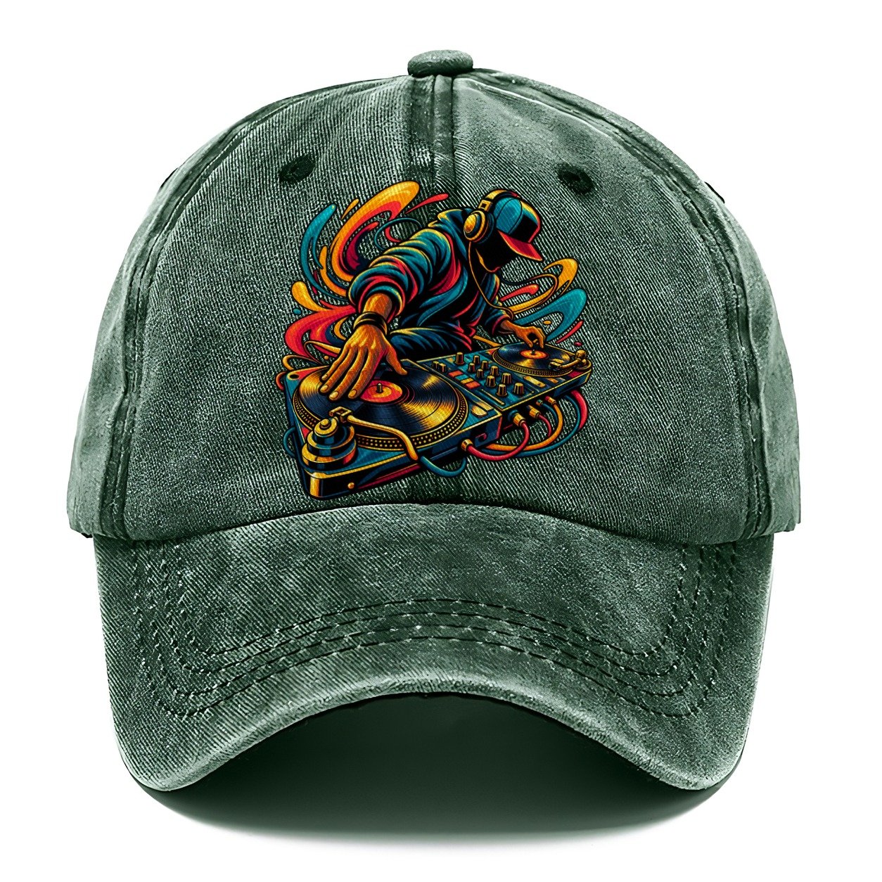 Turntables Icon Music Instruments Classic Cap – Forest Mist
