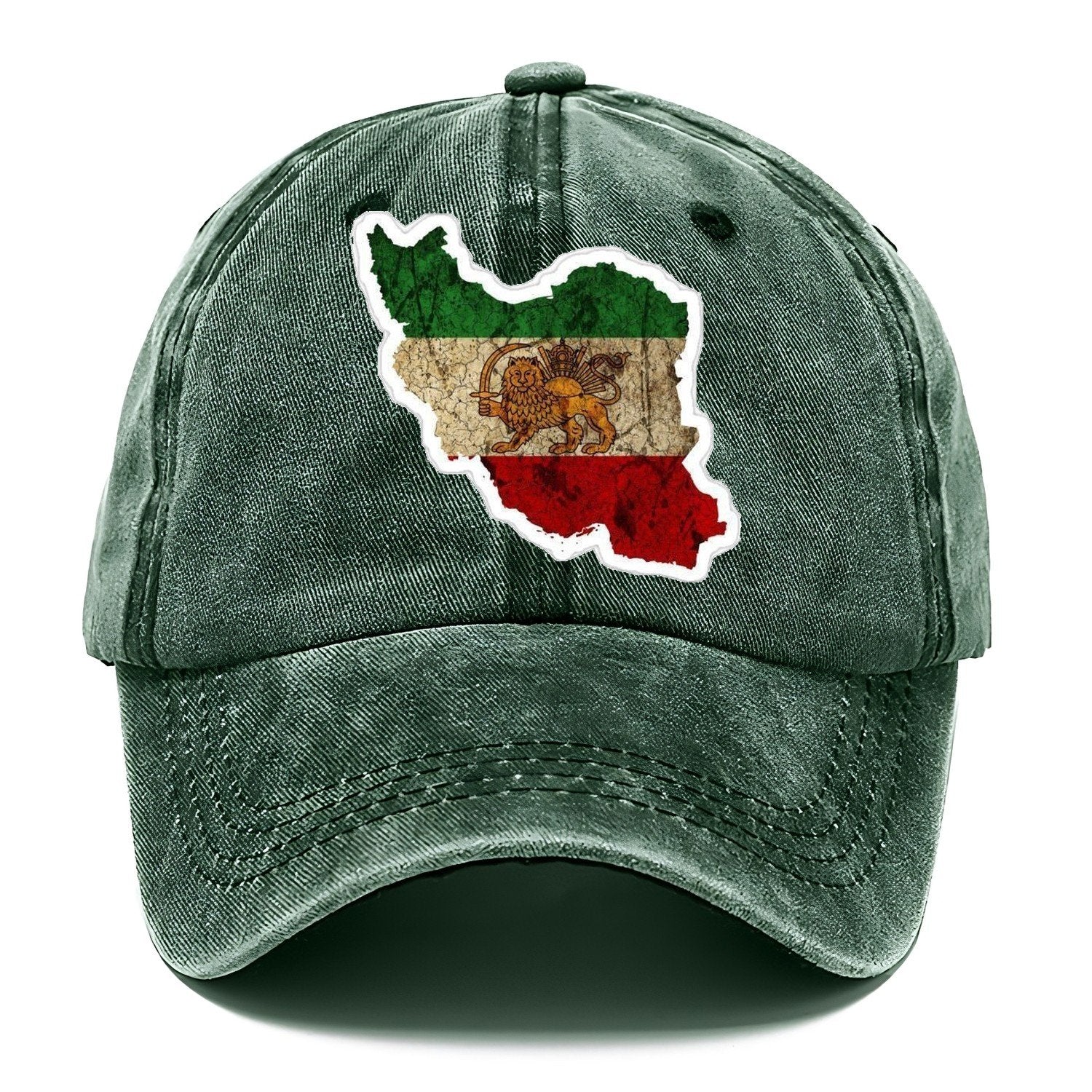 Iran Map Sticker Classic Cap – Forest Mist