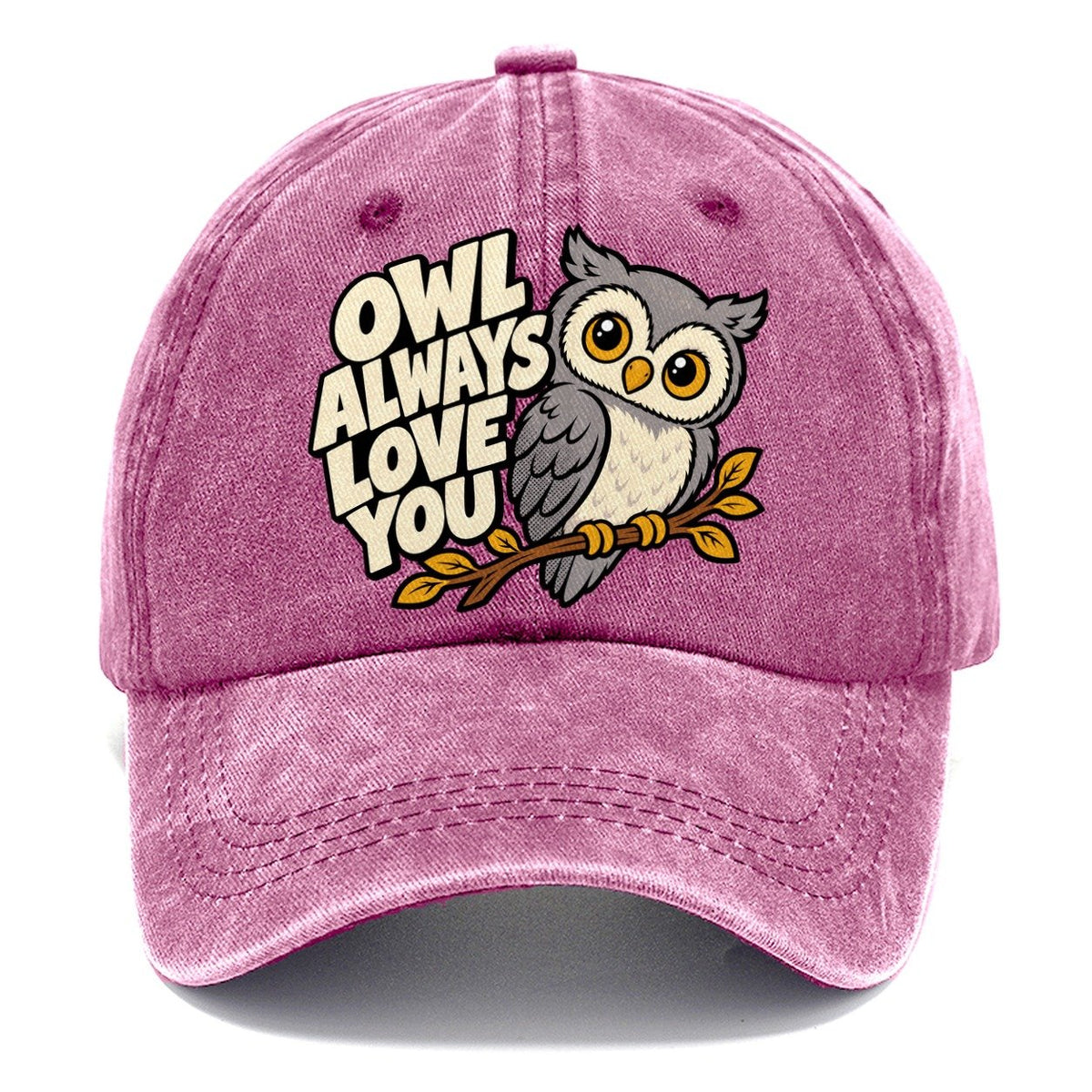 Pop Art Owl Animal Puns Classic Cap – Dusty Rose