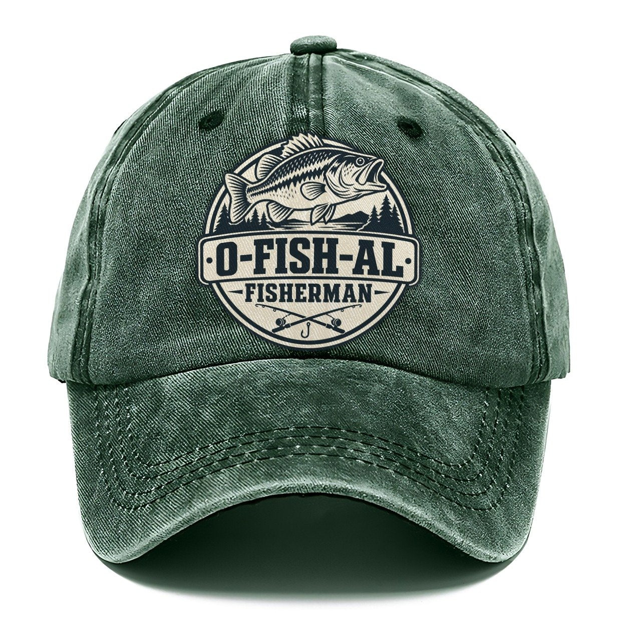 Ofishal Fisherman Fishing Elegant Classic Cap – Forest Mist