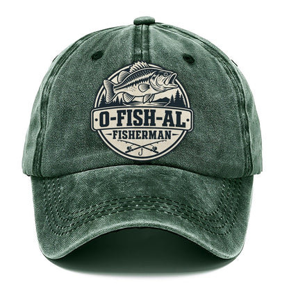 Ofishal Fisherman Fishing Elegant Classic Cap – Forest Mist