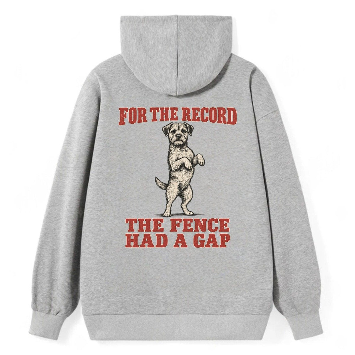Border Terrier Dog Declarations Classic Pullover Hoodie – Grey