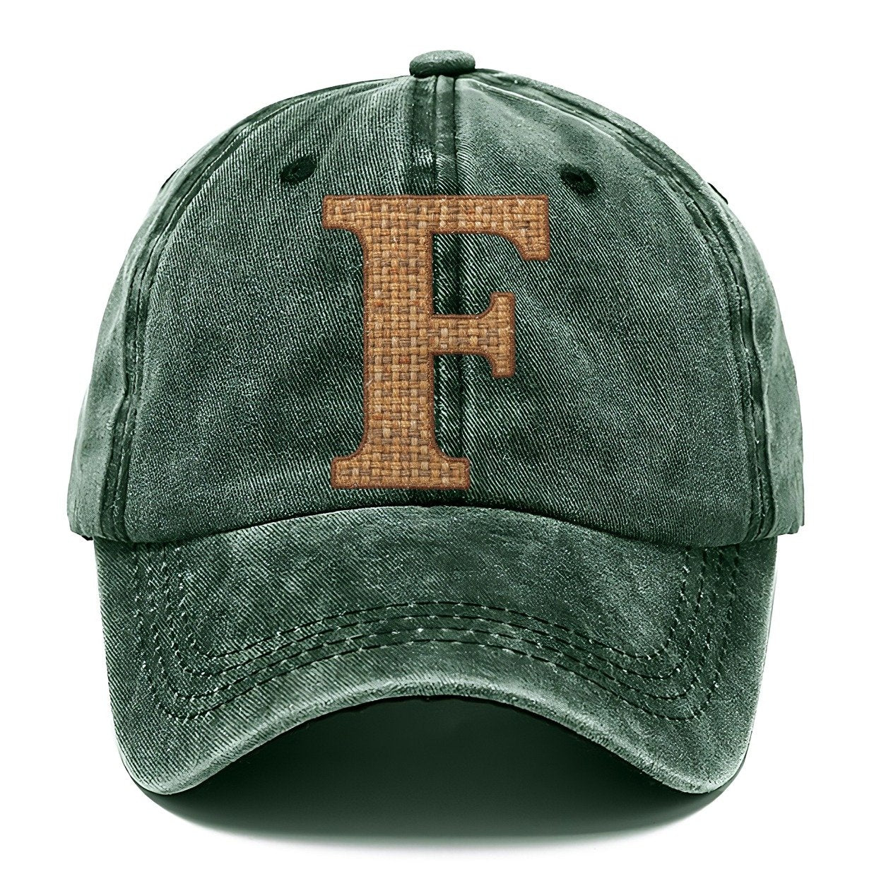 Woven Tweed F Monogram Classic Cap – Forest Mist