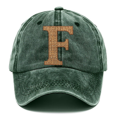 Woven Tweed F Monogram Classic Cap – Forest Mist
