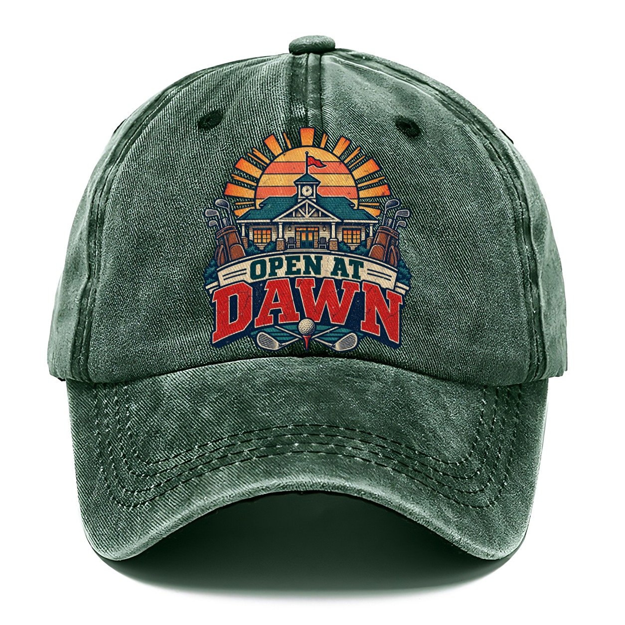 Open At Dawn Golf Life Classic Cap – Forest Mist
