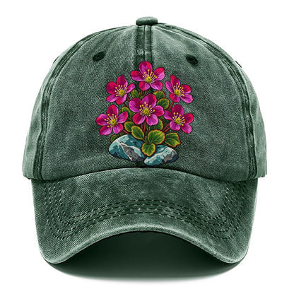 Nunavut Purple Saxifrage Canada Cultural Icons Classic Cap – Forest Mist