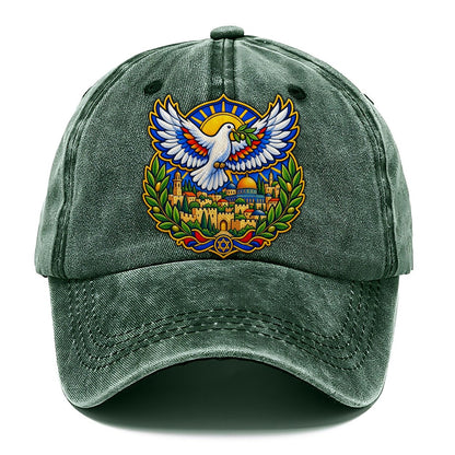 Dove Over The City Jerusalem Classic Cap – Forest Mist