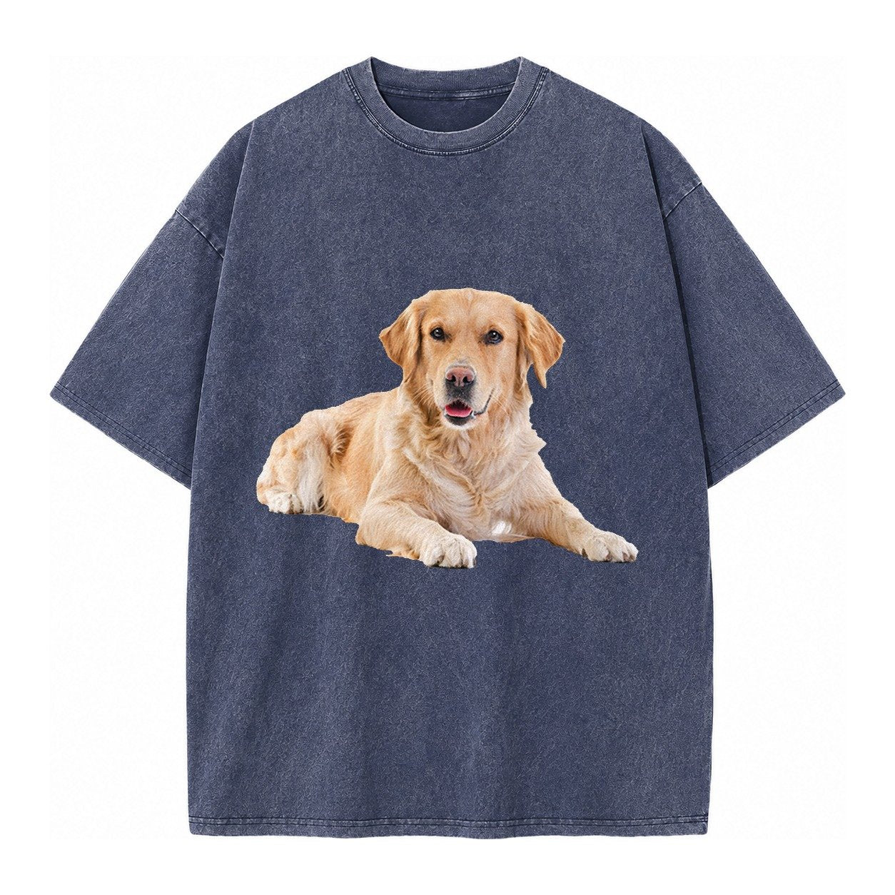 Golden Retriever Laying Dow Vintage T-shirt – Blue