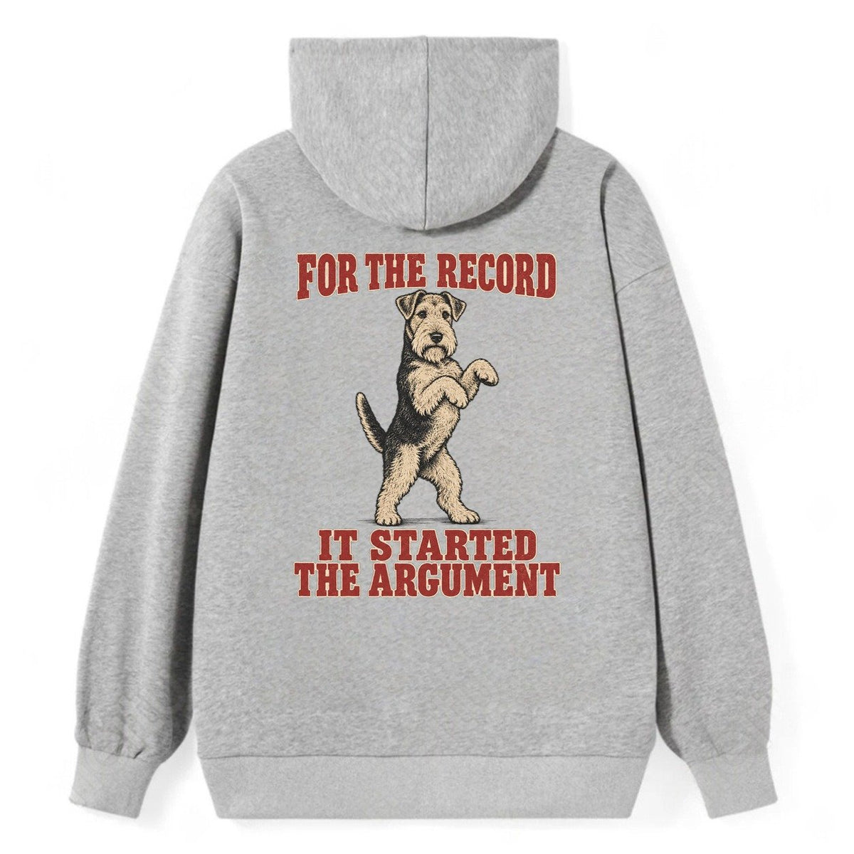 Welsh Terrier Dog Declarations Classic Pullover Hoodie – Grey